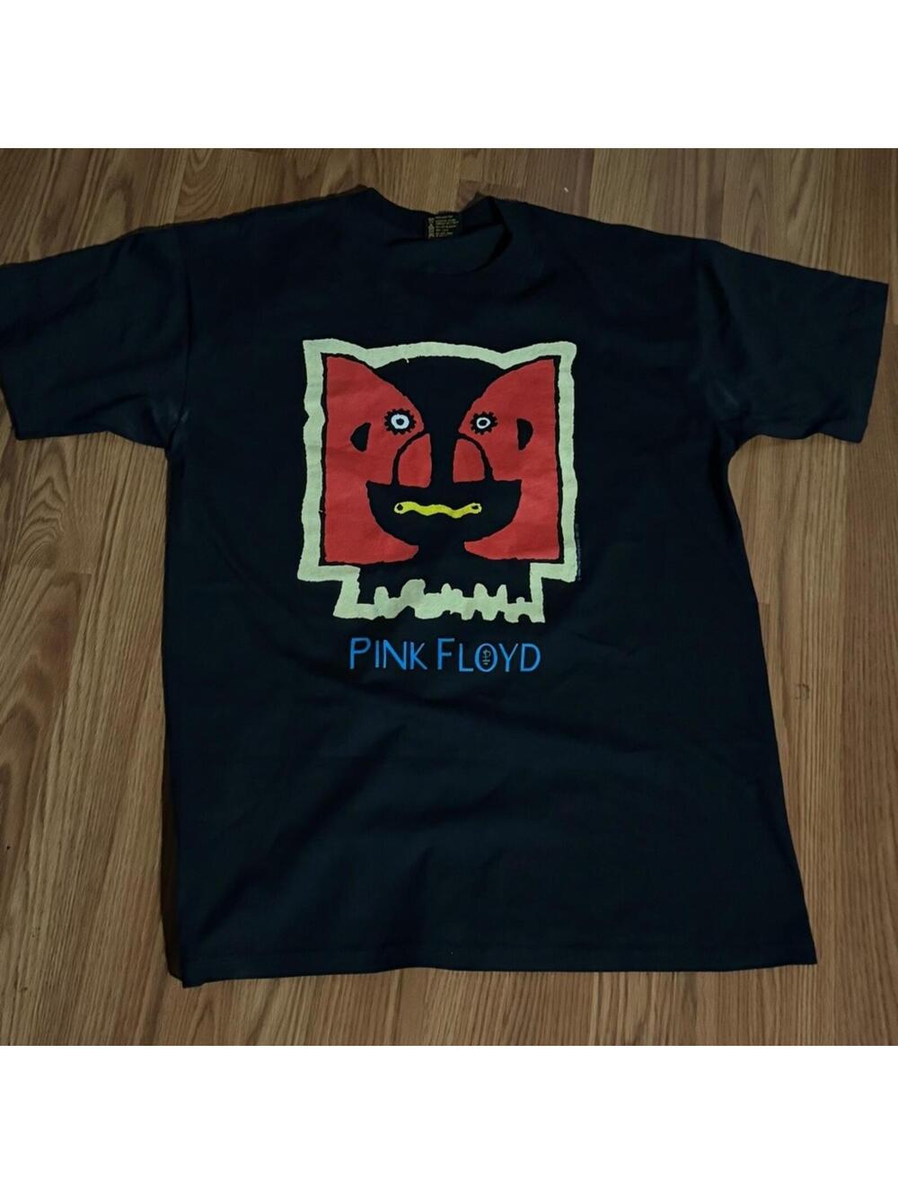Brockum VTG 1994 Pink Floyd The Division Bell Rock Black Band T-Shirt S/L Retro